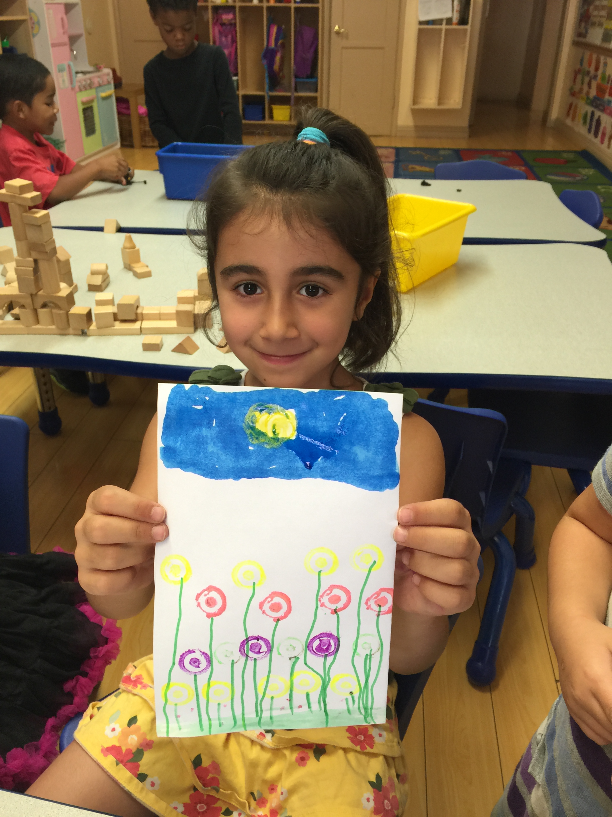 Fun art activity at Sherman Oaks preschool